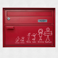 Sticker boîte aux lettres famille personnalisé