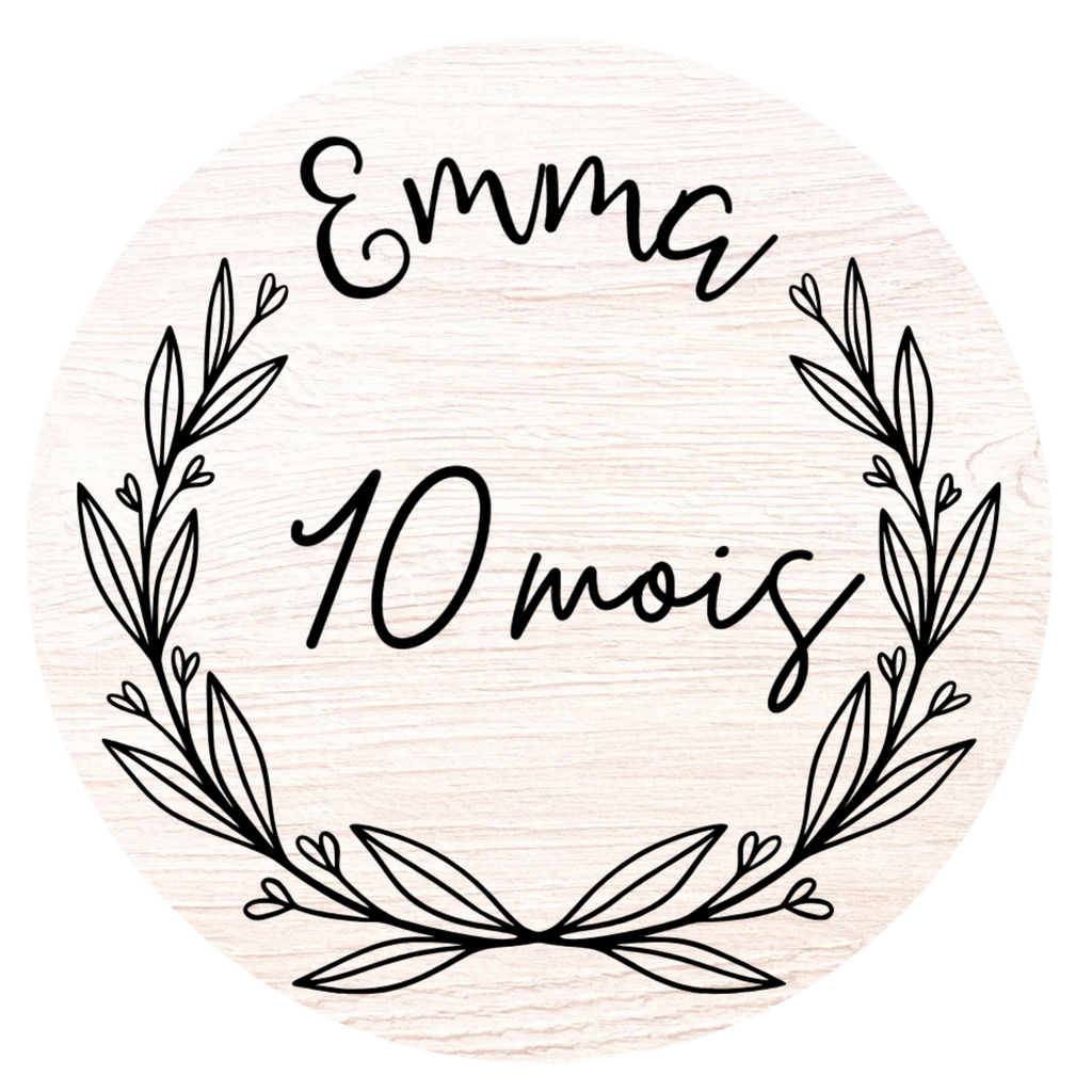 Cartes étape bébé en bois - version "emma"