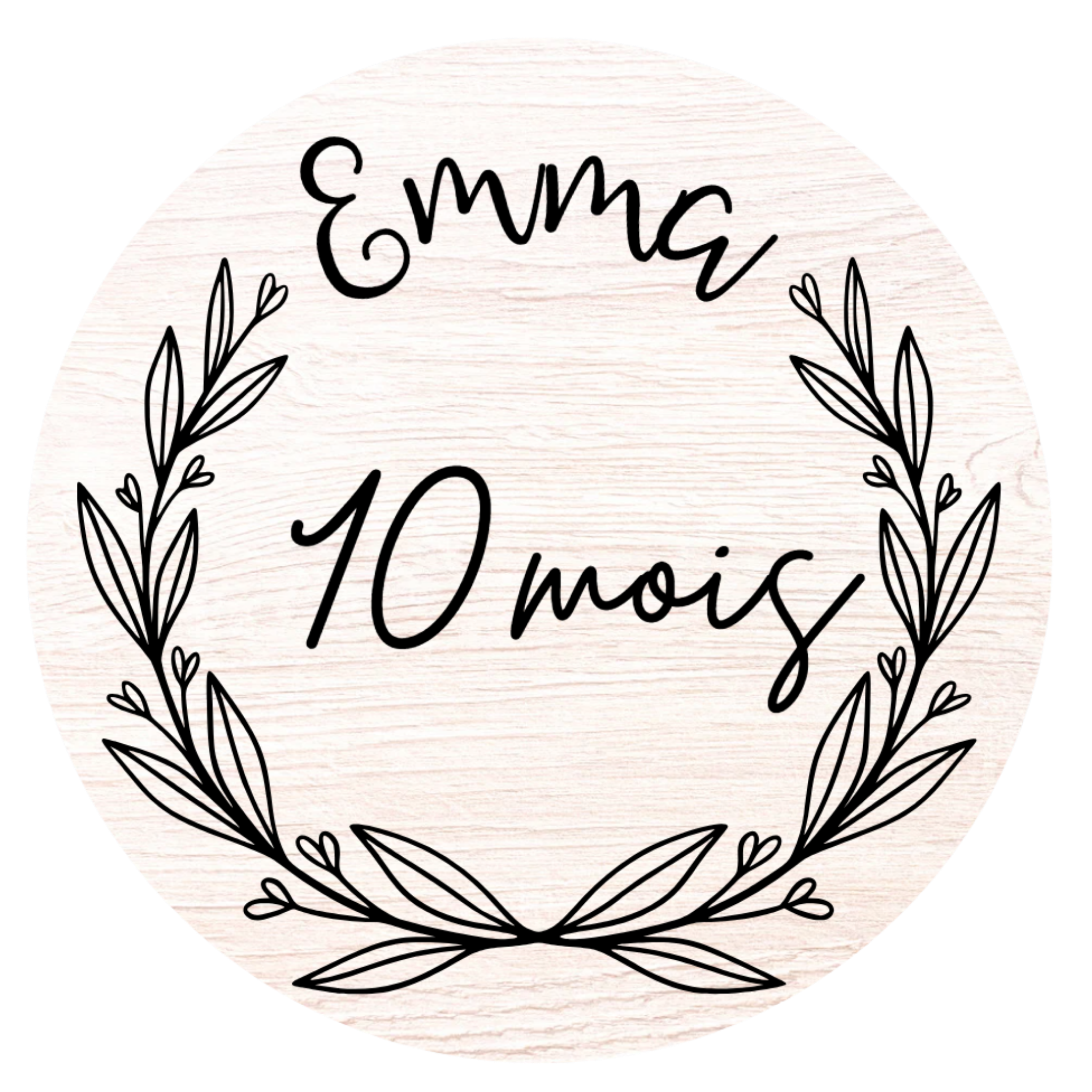 Cartes étape bébé en bois - version "emma"