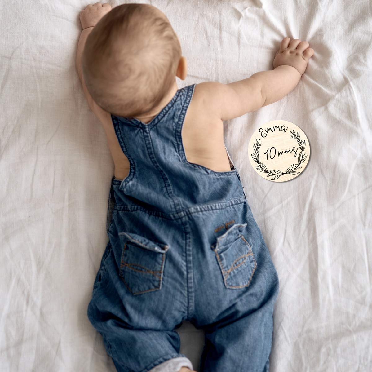 Cartes étape bébé en bois - version "emma"