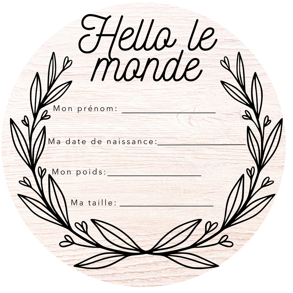 Cartes étape bébé en bois - version "emma"