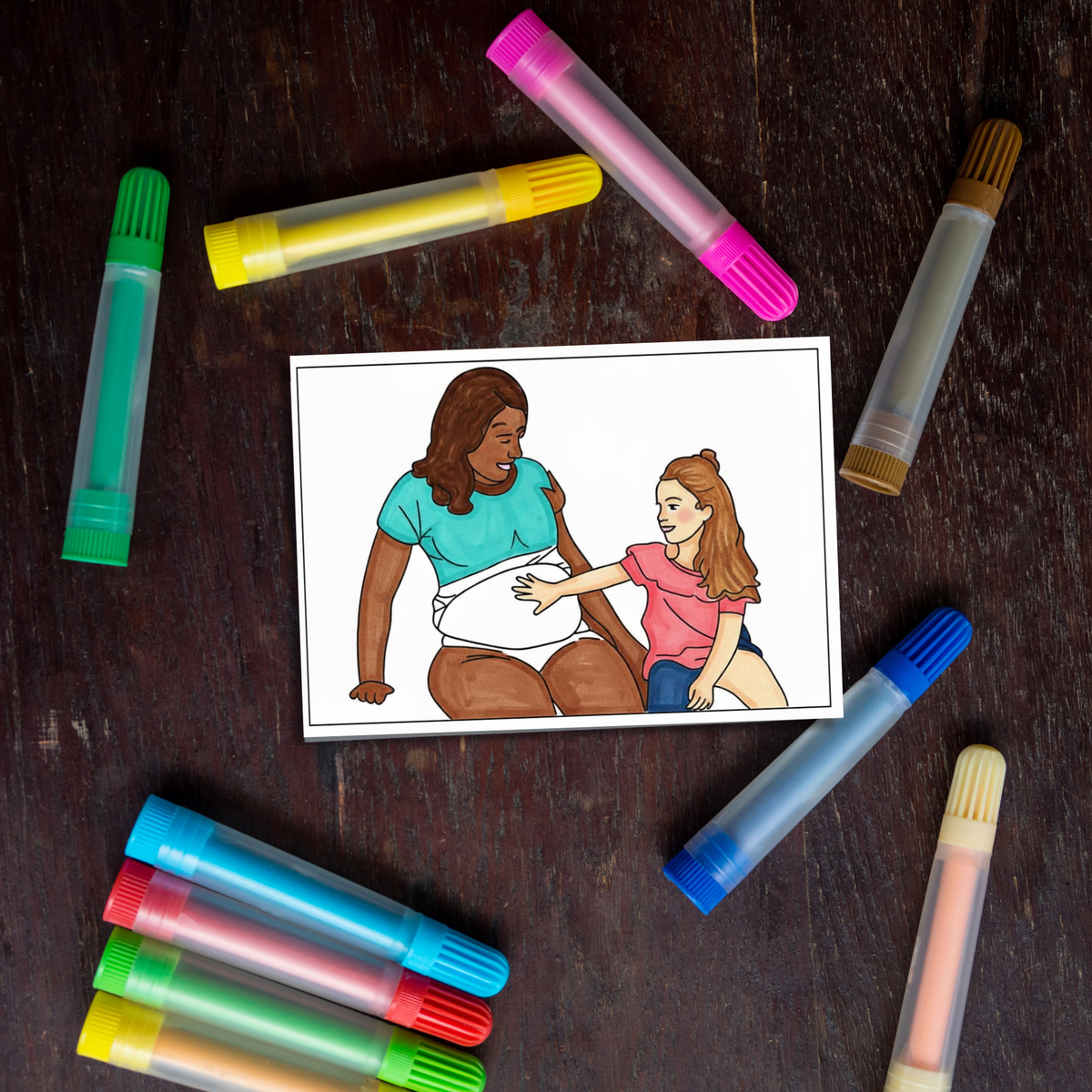 Livre de coloriage pour adulte - spécial grossesse