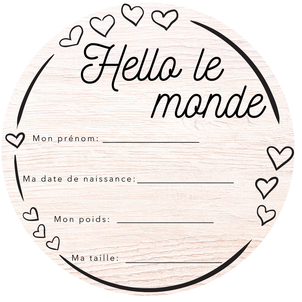 Cartes étape bébé en bois - version "noah"