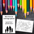 Livre de coloriage spécial nouvelle naissance - bientôt grand frère/grande soeur