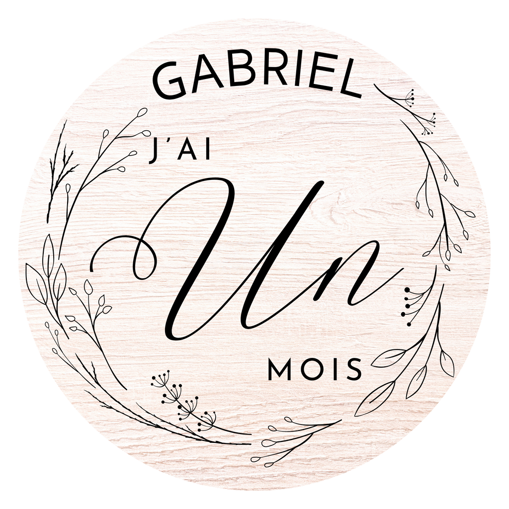 Cartes étape bébé en bois - version "gabriel"