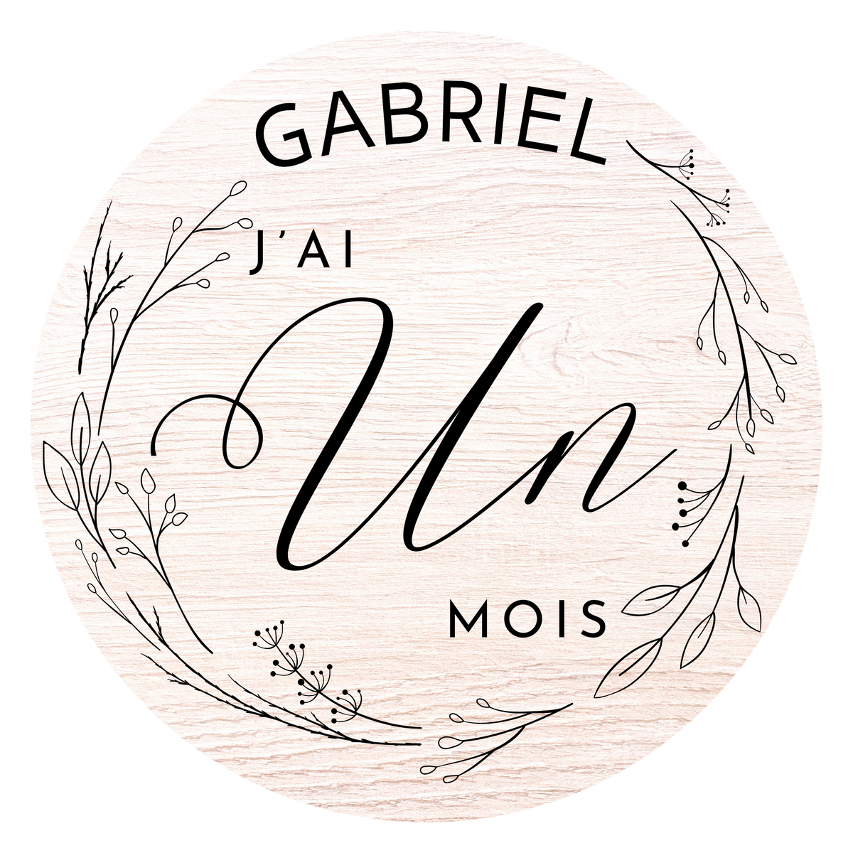 Cartes étape bébé en bois - version "gabriel"