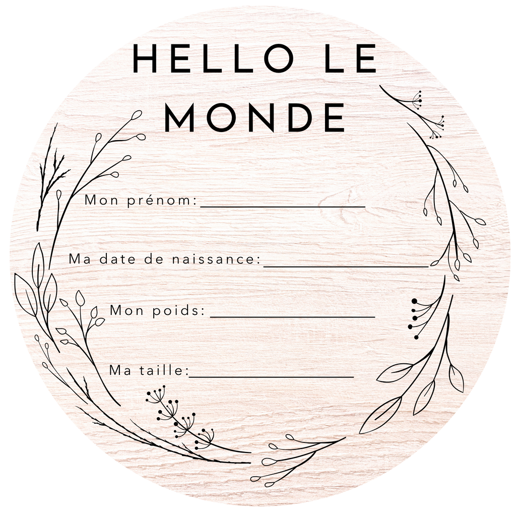 Cartes étape bébé en bois - version "gabriel"
