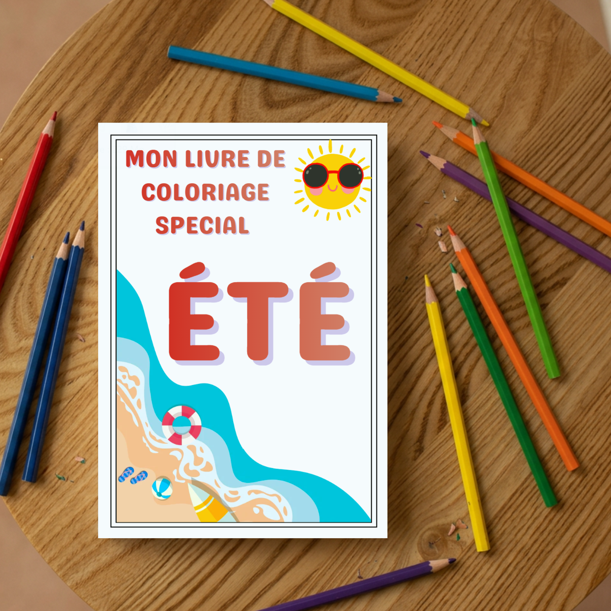 Livre de coloriage spécial vacances - mon été à colorier