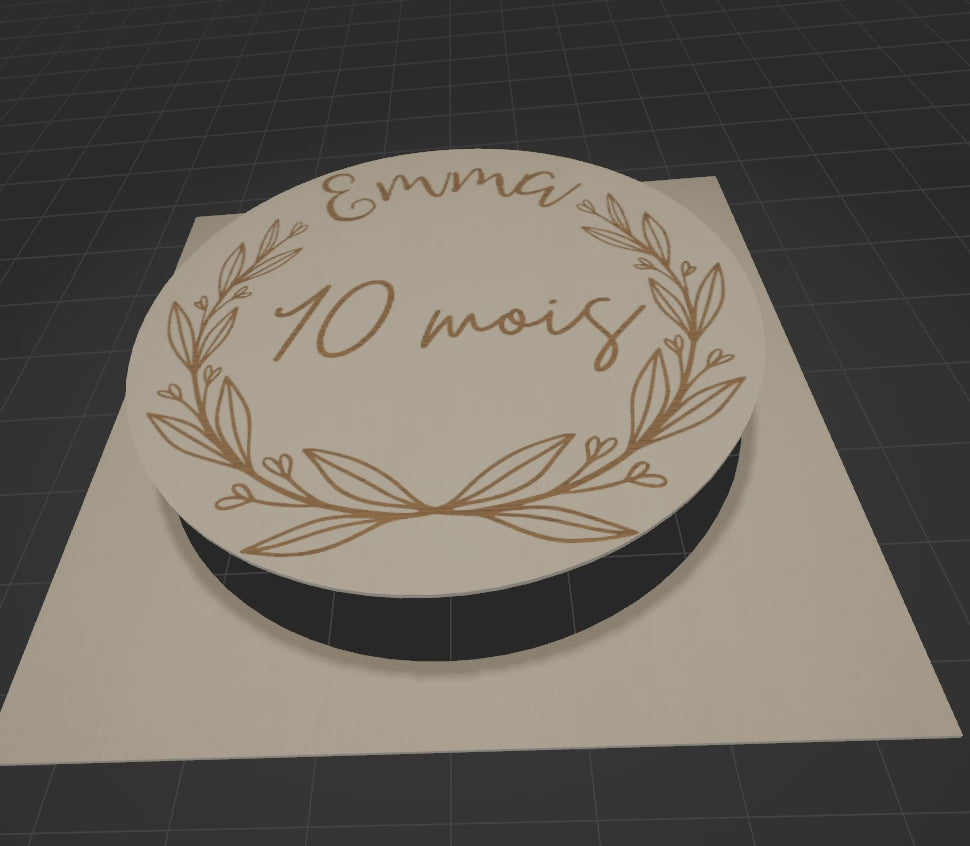 Cartes étape bébé en bois - version "emma"