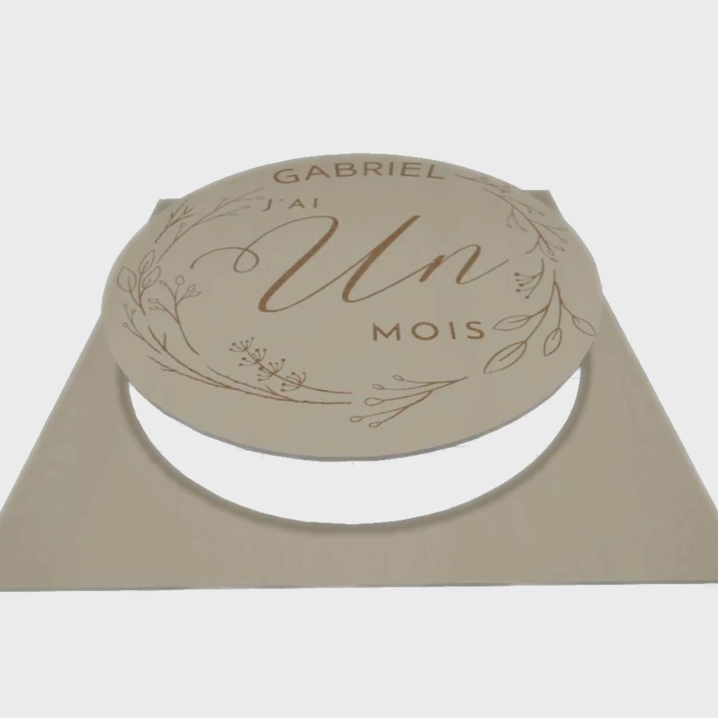 Cartes étape bébé en bois - version "gabriel"