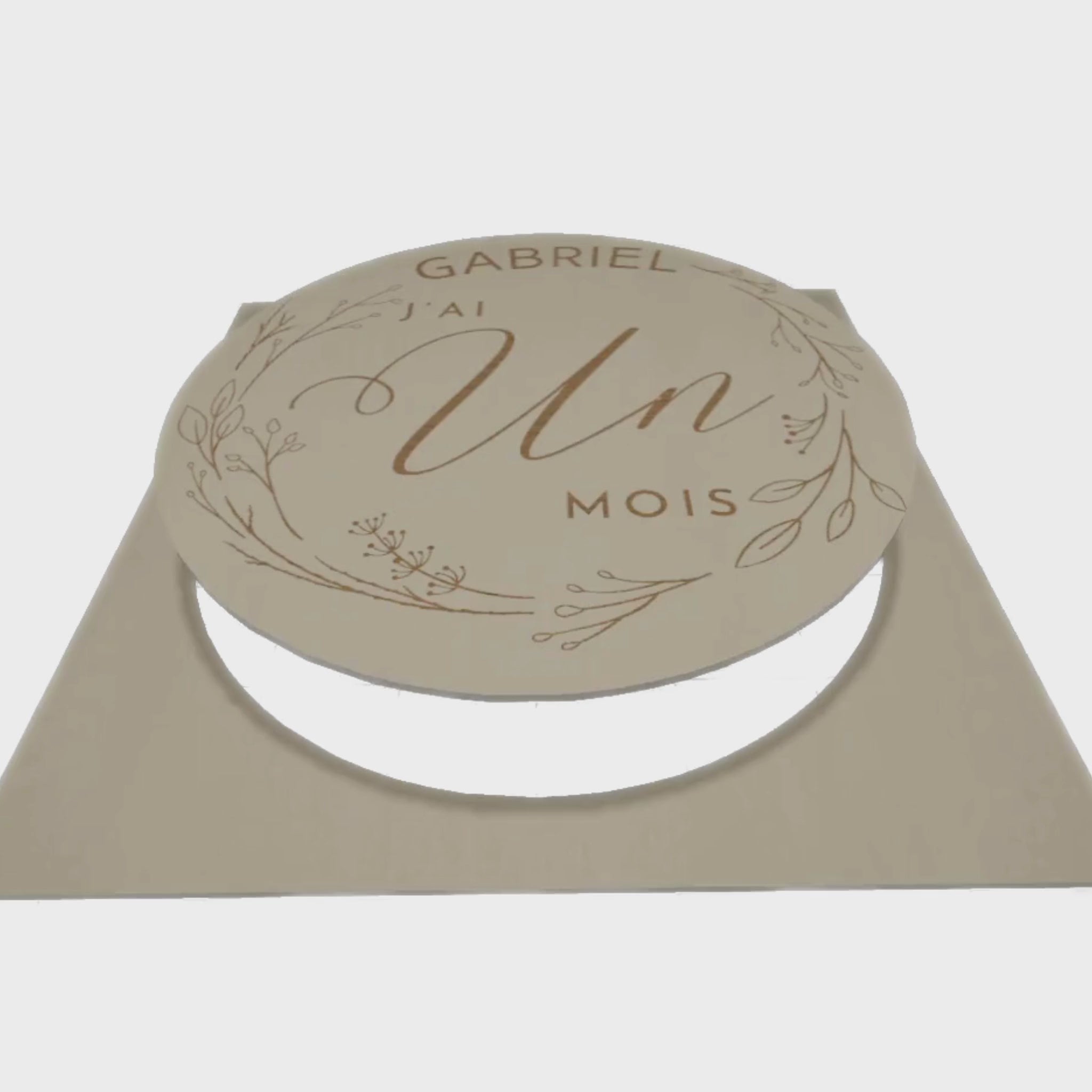 Cartes étape bébé en bois - version "gabriel"
