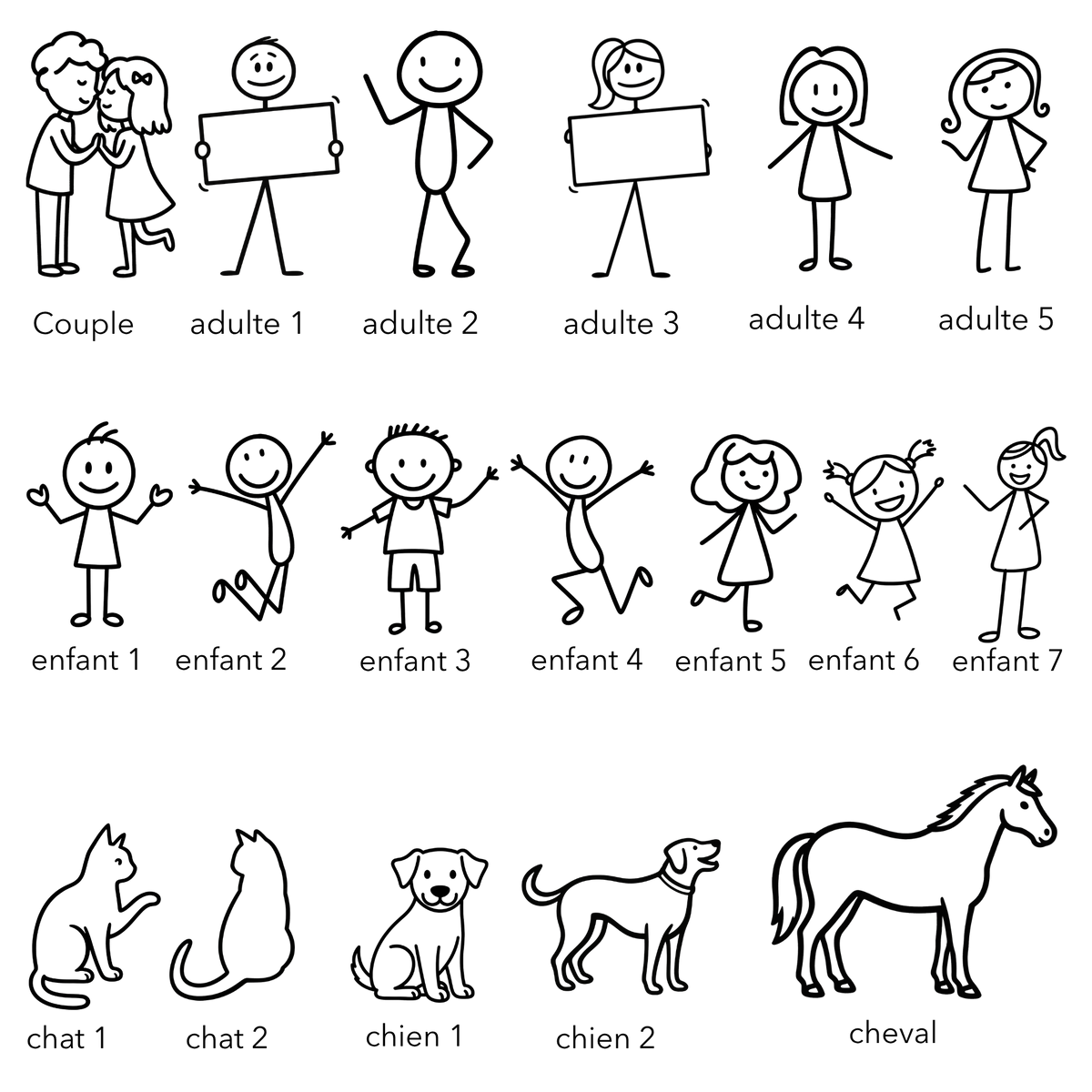 Sticker boîte aux lettres famille personnalisé