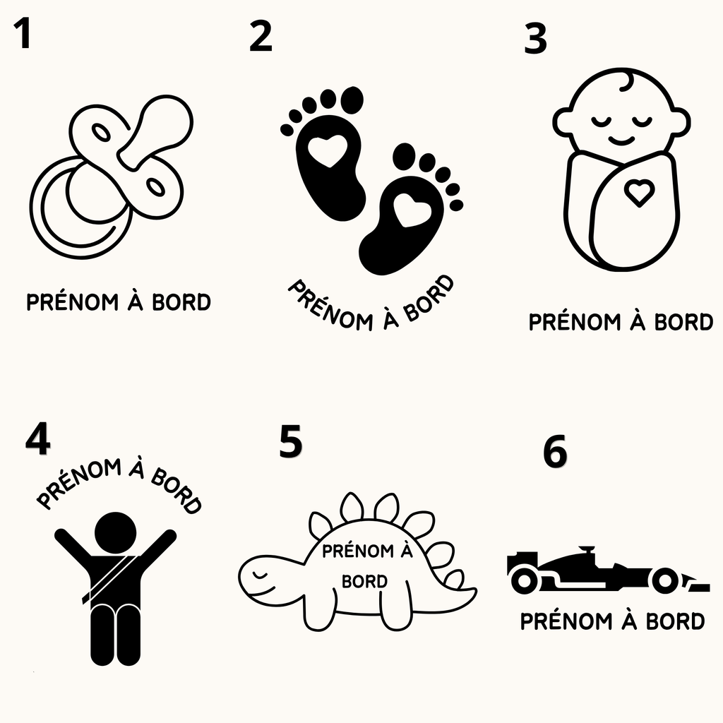 Sticker "Bébé à Bord" Personnalisé