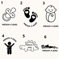 Sticker "Bébé à Bord" Personnalisé