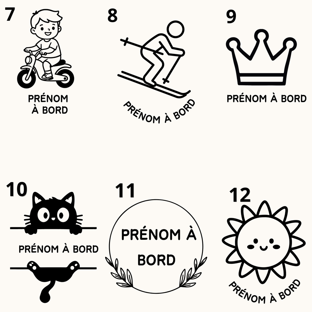 Sticker "Bébé à Bord" Personnalisé