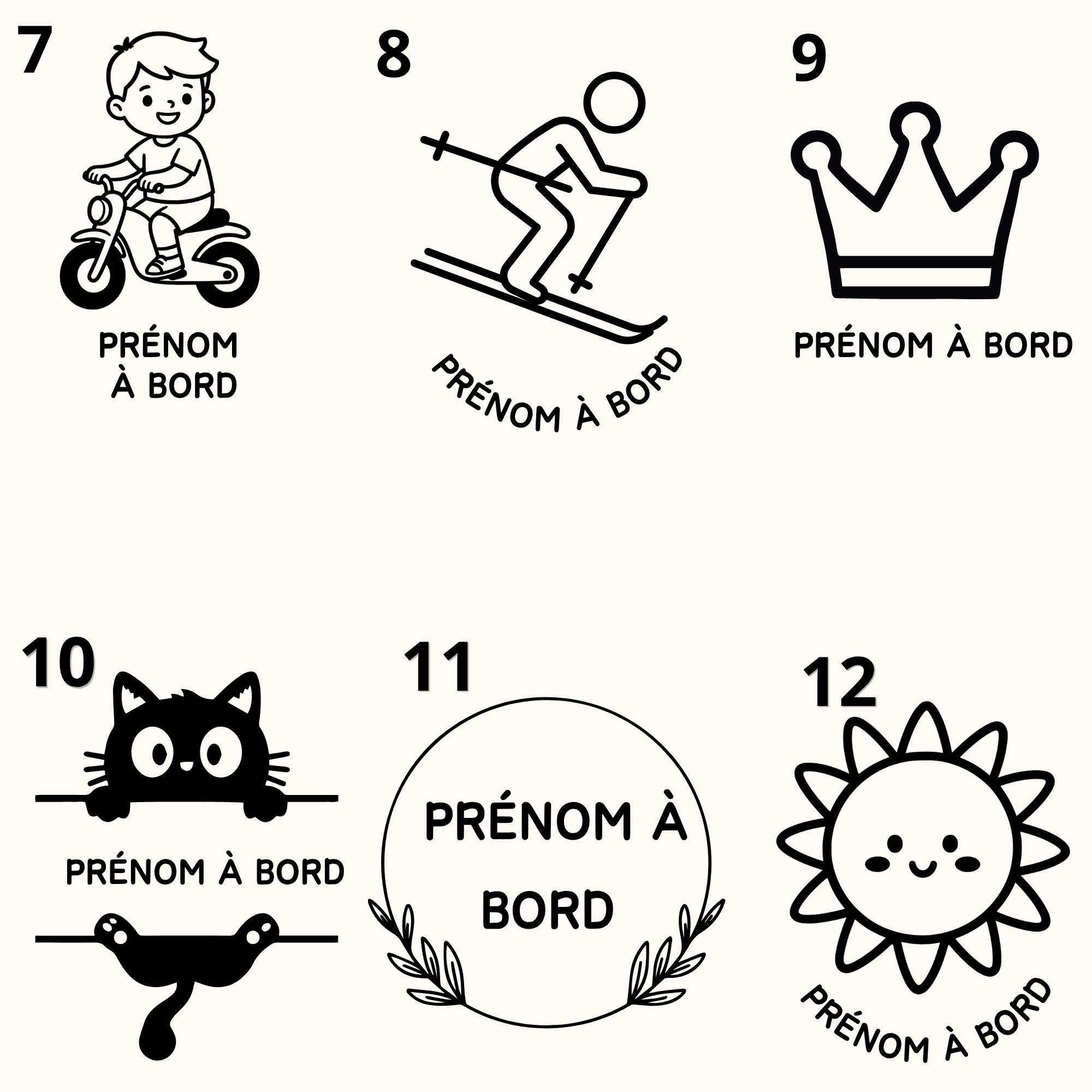 Sticker "Bébé à Bord" Personnalisé
